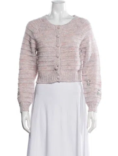 Pre-owned Loveshackfancy Crew Neck Sweater In Purple