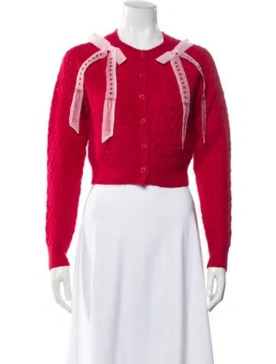 Pre-owned Loveshackfancy Crew Neck Sweater In Red