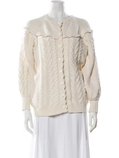 Pre-owned Loveshackfancy Crew Neck Sweater W/ Tags In Neutral