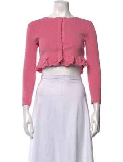 Pre-owned Loveshackfancy Crew Neck Sweater W/ Tags In Pink
