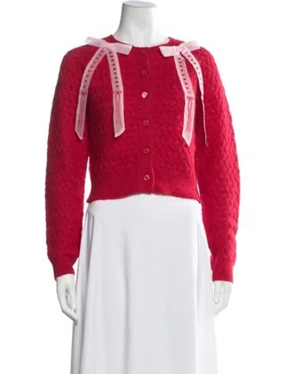 Pre-owned Loveshackfancy Crew Neck Sweater W/ Tags In Red