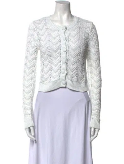 Pre-owned Loveshackfancy Crew Neck Sweater In White