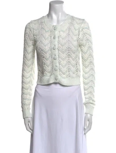 Pre-owned Loveshackfancy Crew Neck Sweater In White
