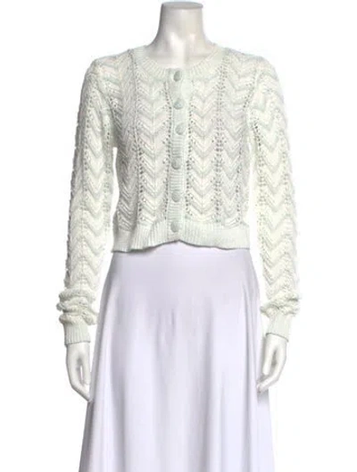 Pre-owned Loveshackfancy Crew Neck Sweater In White