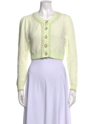 Pre-owned Loveshackfancy Crew Neck Sweater In Yellow