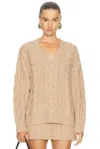 Loveshackfancy Croisette Pullover Sweater In Neutral