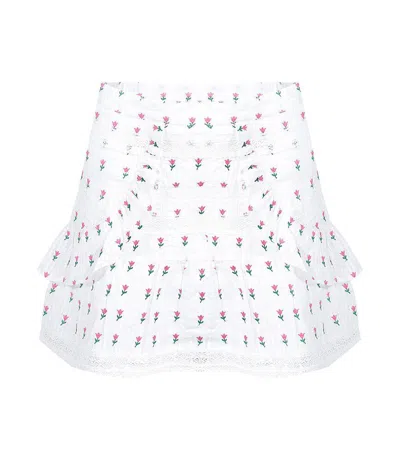 Loveshackfancy Dahlia Skirt Garden Multi In White