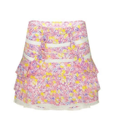 Loveshackfancy Dahlia Skirt Jetset In Pink