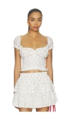 Loveshackfancy Daini Top In Red