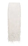 Loveshackfancy Danny Pearl Embellished Midi Skirt