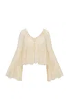 Loveshackfancy Darline Chiffon Silk Top