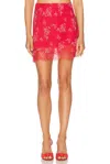 Loveshackfancy Darlington Skirt In Red