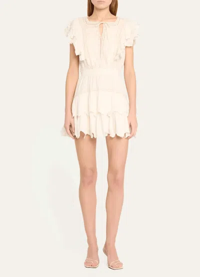 Loveshackfancy Darryl Mini Dress In Antique White In Neutral