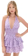 Loveshackfancy Deanna Halter Dress Lilac Dream In Lilac Dream