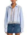 Loveshackfancy Delano Lace Trim Shirt