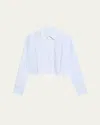Loveshackfancy Delano Lace-trim Striped Shirt