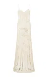 Loveshackfancy Delphi Fringed Maxi Dress In Neutral