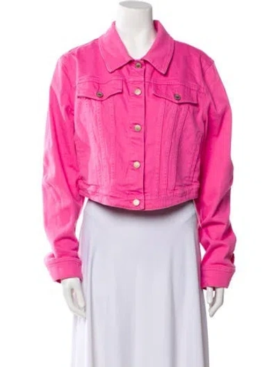 Pre-owned Loveshackfancy Denim Jacket In Pink