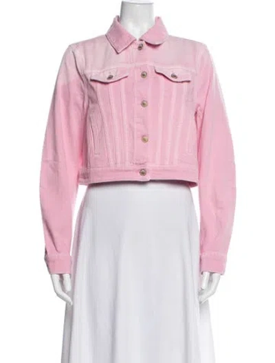 Pre-owned Loveshackfancy Denim Jacket In Pink