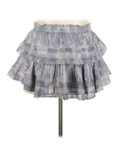 Pre-owned Loveshackfancy Denim Skirt In Blue