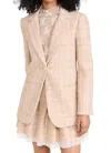 Loveshackfancy Denzel Checked Houndstooth Wool Blazer In Multi