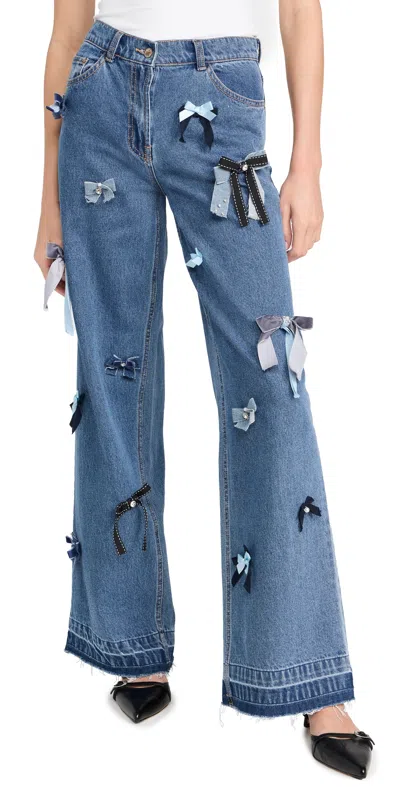 Loveshackfancy Dessa Pants Obsidian Blue