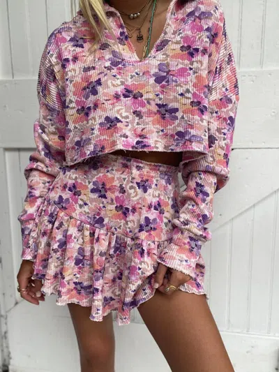 Loveshackfancy Desta Skirt Mauve Sunset In Purple