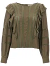 Loveshackfancy Devika Top In Forrest Oak In Multi
