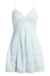 Loveshackfancy Docila Lace & Pintuck Detail Cotton Minidress