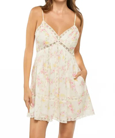 Loveshackfancy Docila Mini Dress In White Peach