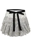 Loveshackfancy Doman Skirt White Silhouette In Silver
