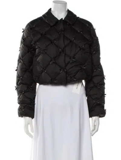 Pre-owned Loveshackfancy Down Jacket In Black