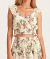 Loveshackfancy Drea Top Crop In Shining Gemstone In Multi