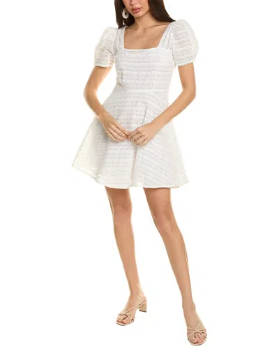 Loveshackfancy Drella Lace-trimmed Embroidered Cotton-voile Mini Dress In White