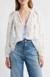 Loveshackfancy Dresner Lace Trim Top In White