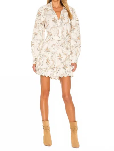 Loveshackfancy Dubov Mini Dress In Amber Dust In Multi