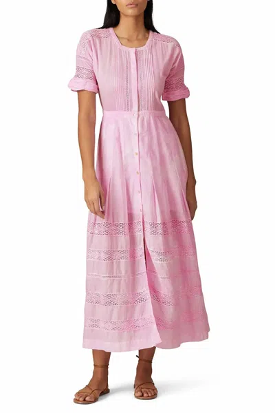 Loveshackfancy Edie Dress In Island Pink In Multi