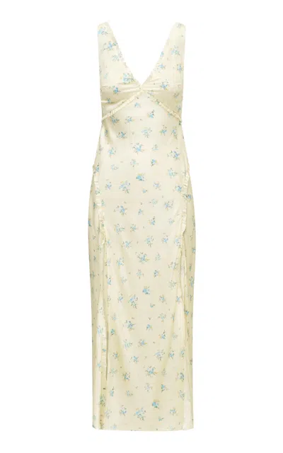 Loveshackfancy Eileasha Silk-blend Maxi Dress In Neutral
