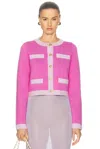 Loveshackfancy Elif Cardigan In Fuchsia Pop