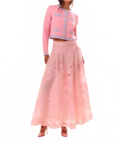 Loveshackfancy Elif Cardigan In Pink