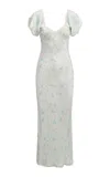 Loveshackfancy Eline Floral Silk Maxi Dress