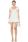 Loveshackfancy Elisavette Striped Stretch Pointelle Mini Dress