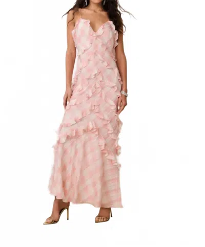 Loveshackfancy Ellietta Plaid Ruffle Maxi Dress In Neapolitan In Multi