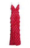 Loveshackfancy Ellietta Ruffled Chiffon Maxi Dress