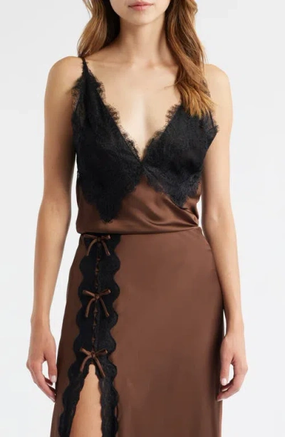 Loveshackfancy Elloryn Lace Satin Camisole In Multi