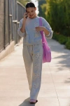 Loveshackfancy Elma Lace Bows Sweatpants In Gray
