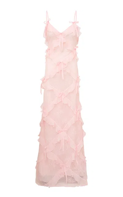 Loveshackfancy Elva Ruffled Lace Maxi Dress