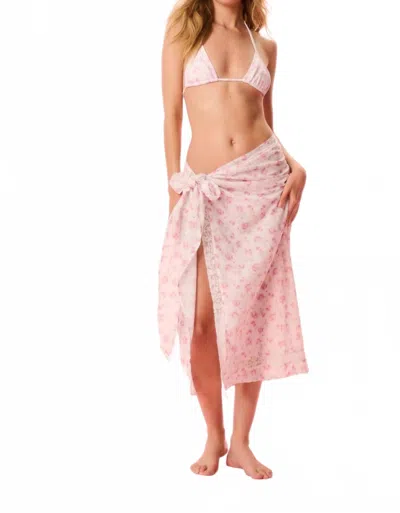 LOVESHACKFANCY EMABELLA HEIRLOOM PRINT SARONG IN STERLING DUSK