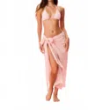 Loveshackfancy Emabella Heirloom Print Sarong In Strawberry Macaroon In Pink
