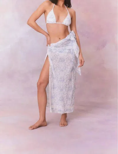 Loveshackfancy Emabella Pareo Cover-up In Blissful Blue